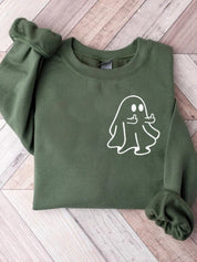 Schickes Halloween-Geist-Mittelfinger-Spukjahreszeit-Sweatshirt