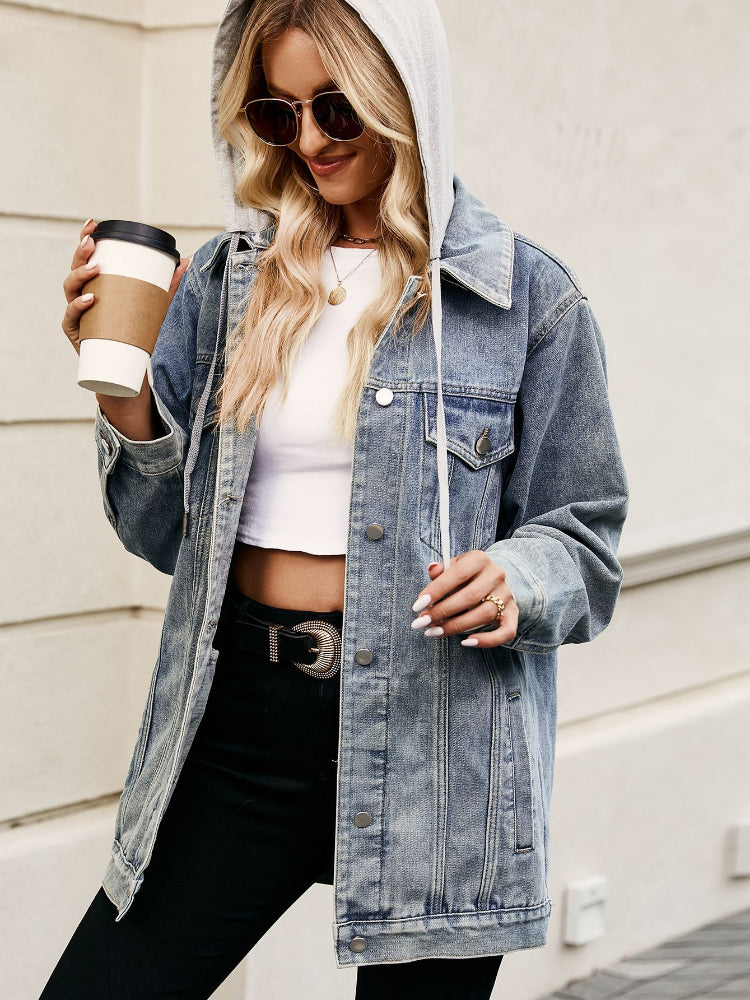 Women's Classic Slim Fit Lapel Denim Coat