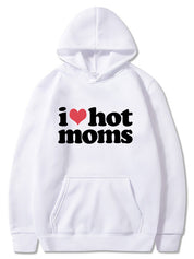 Unisex Cute I Heart Hot Moms Hoodie