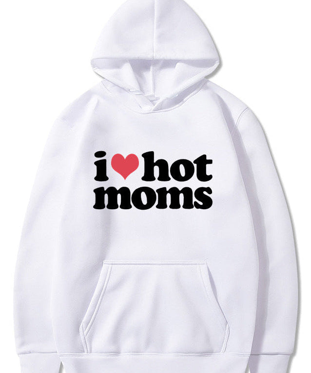 Unisex Cute I Heart Hot Moms Hoodie