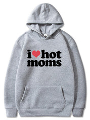 Unisex Cute I Heart Hot Moms Hoodie