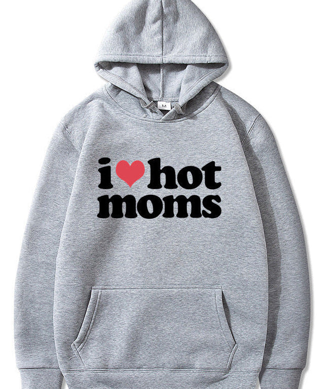 Unisex Cute I Heart Hot Moms Hoodie