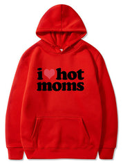 Unisex Cute I Heart Hot Moms Hoodie