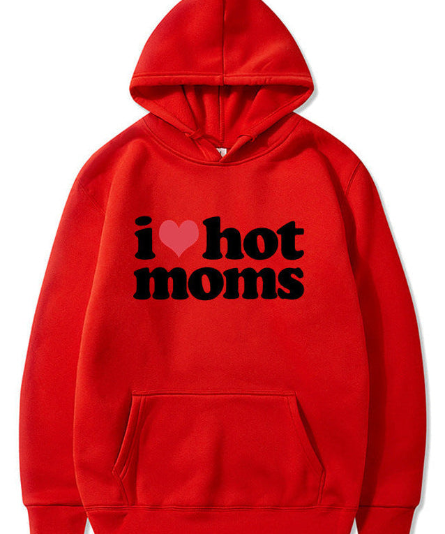 Unisex Cute I Heart Hot Moms Hoodie