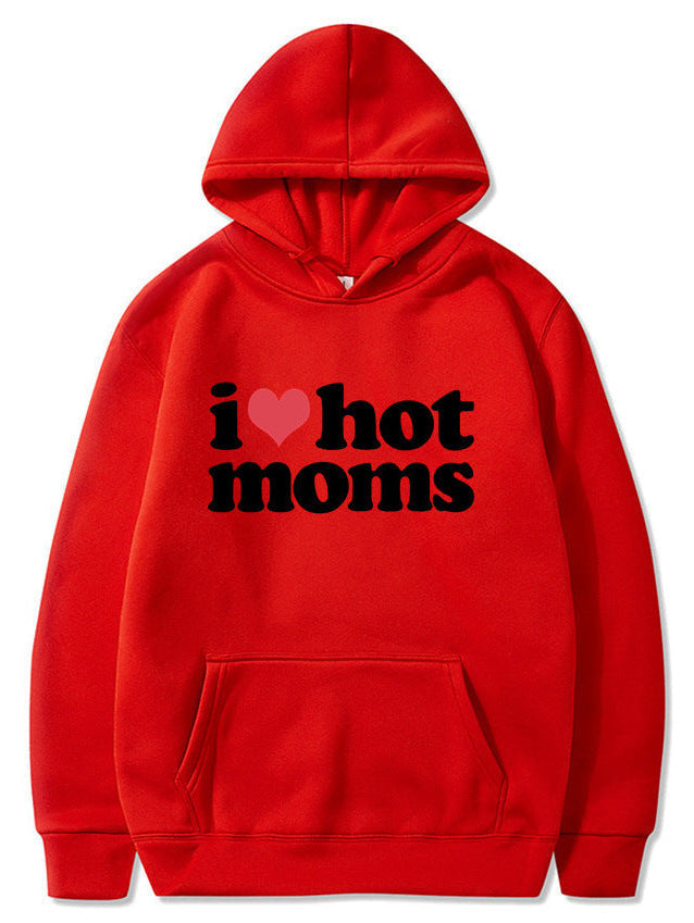Unisex Cute I Heart Hot Moms Hoodie
