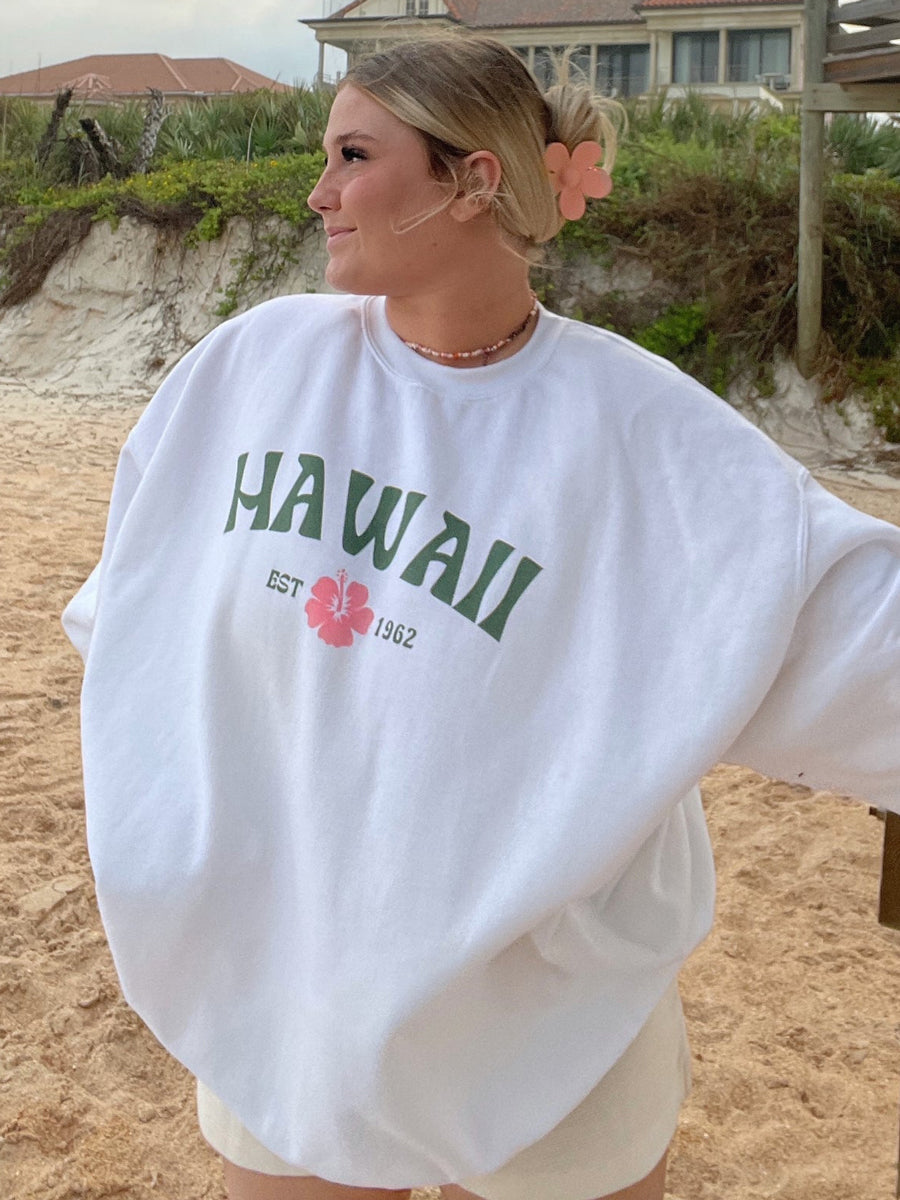 Women's Hawaii Est 1962 Crewneck Sweatshirt