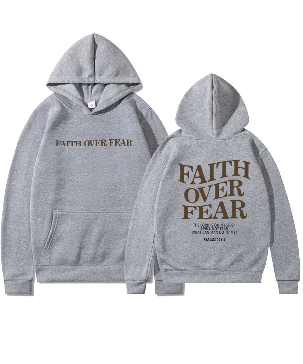 Women's Inspirational Faith Over Fear The Lord In On My Side Hoodie