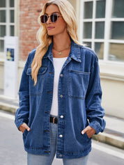 Women's Vintage Button Up Denim Jacket