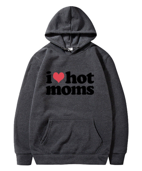 Unisex Cute I Heart Hot Moms Hoodie