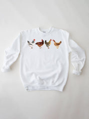 Women's Crazy Chicken Crewneck Sweatshirt