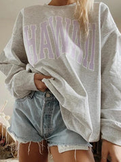 Preppy Hawaii Baggy Crew Neck Sweatshirt