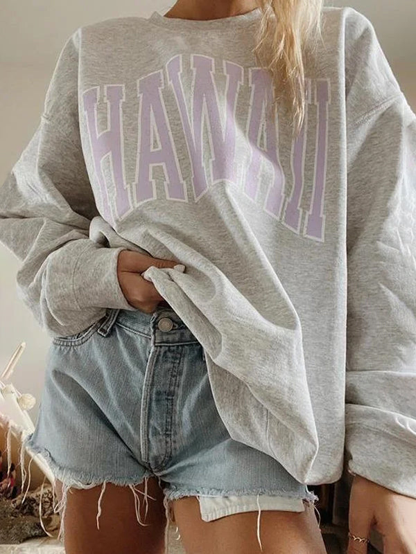 Preppy Hawaii Baggy Crew Neck Sweatshirt