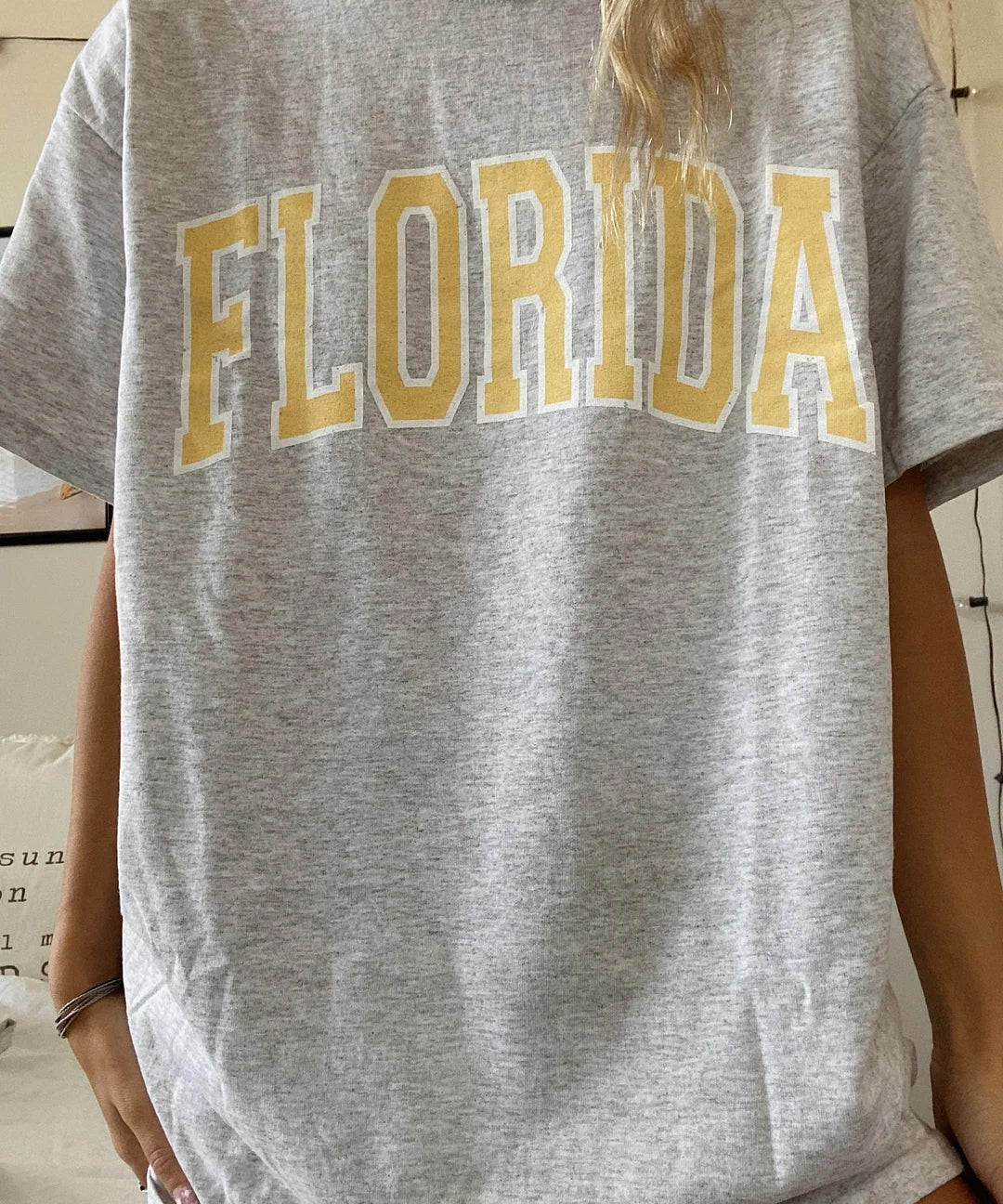 Ladies Florida Printed Oversized T-Shirt