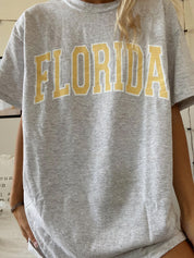 Ladies Florida Printed Oversized T-Shirt
