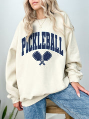 Women's Retro Pickleball Player Season Crewneck Sweatshirt