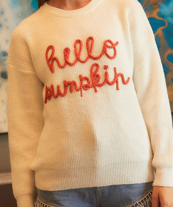Women's Casual Pumpkin Graphic Pullover Sweater