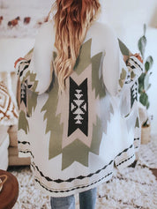 Women's Vintage Aztec Pattern Winter Cardigan Sweater