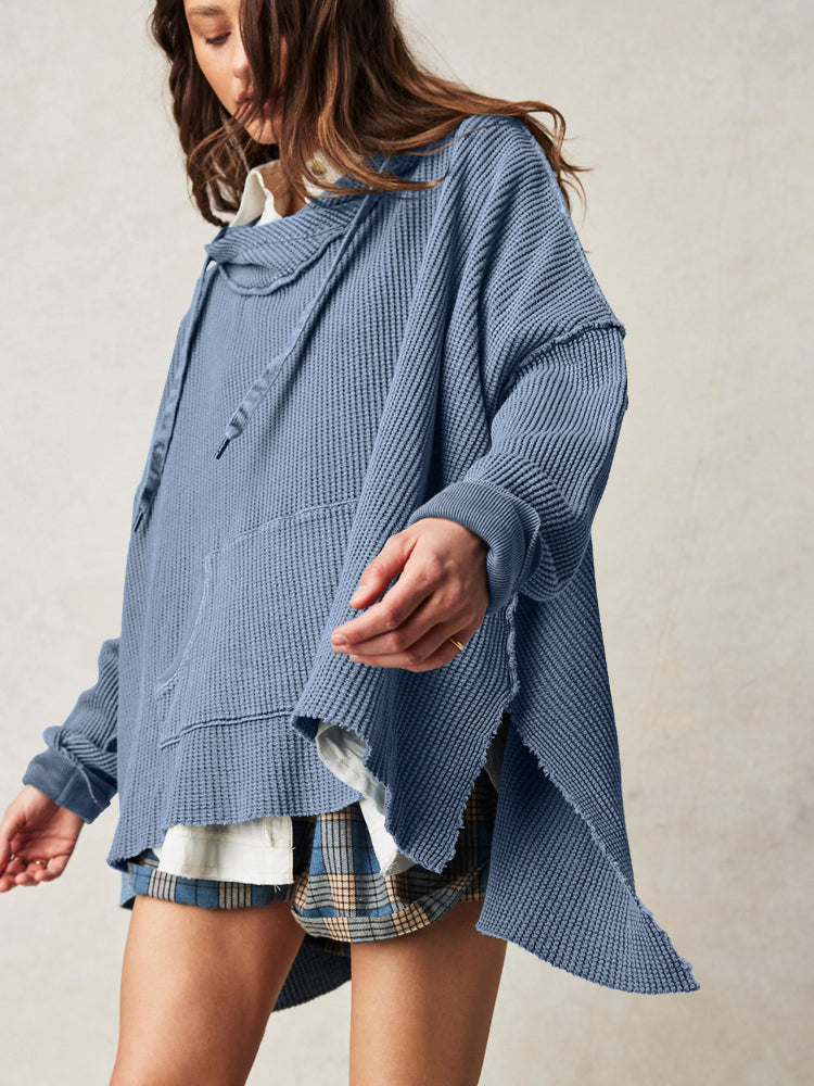 Women's Oversized Long Sleeve Hooded Sweatshirt