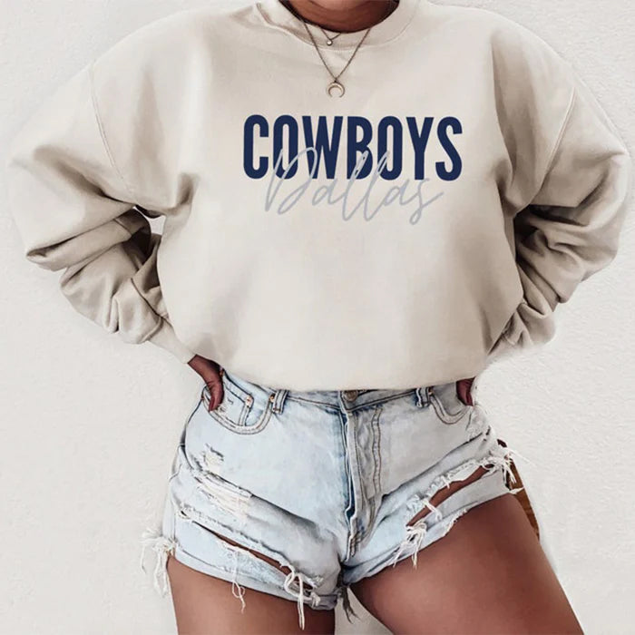 Ladies Cowboys Dallas Letter Printed Sweatshirts