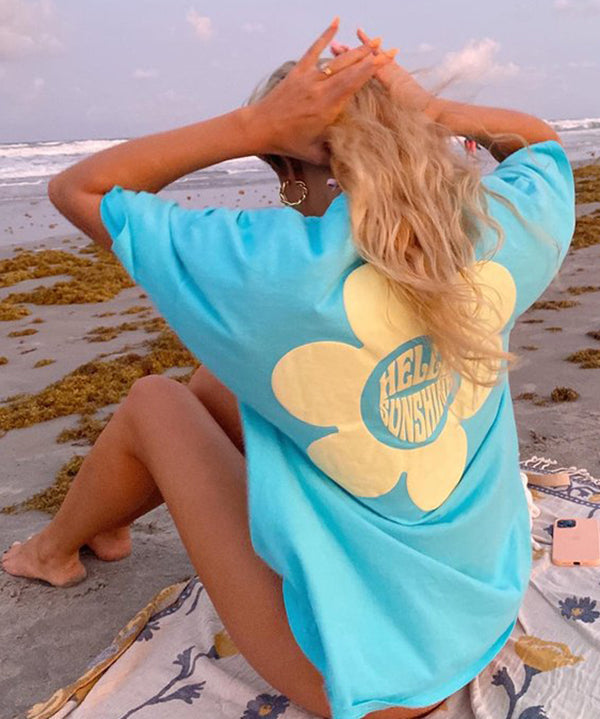 Funny Ladies Hello Sunshine Beach Shirts