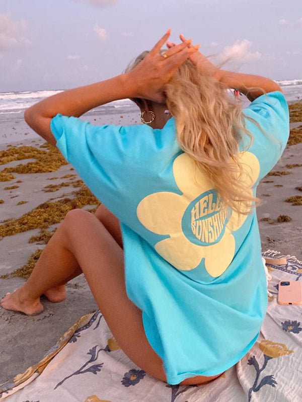 Funny Ladies Hello Sunshine Beach Shirts