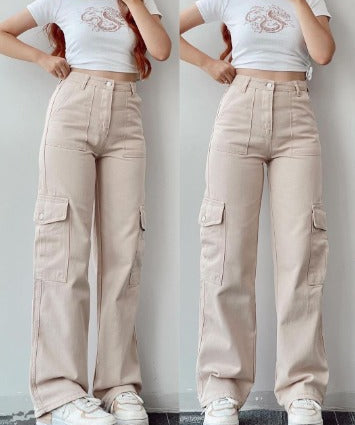 AYLA | Women's cargo jeans with pockets
