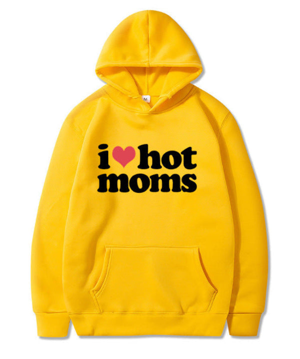 Unisex Cute I Heart Hot Moms Hoodie