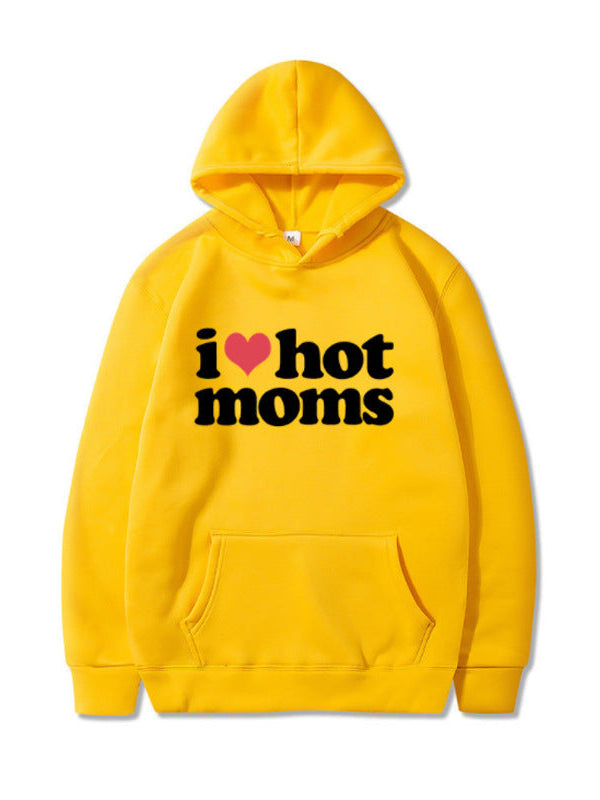 Unisex Cute I Heart Hot Moms Hoodie