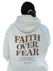 Women's Inspirational Faith Over Fear The Lord In On My Side Hoodie