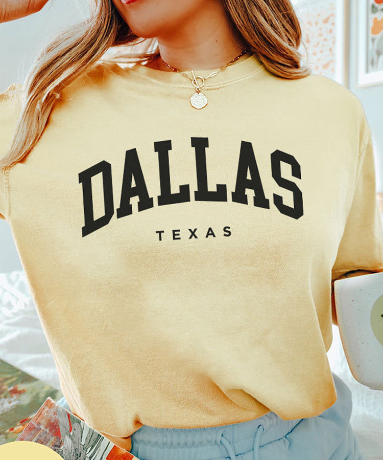 Ladies Dallas Texas O Neck Shirts