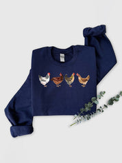 Women's Crazy Chicken Crewneck Sweatshirt
