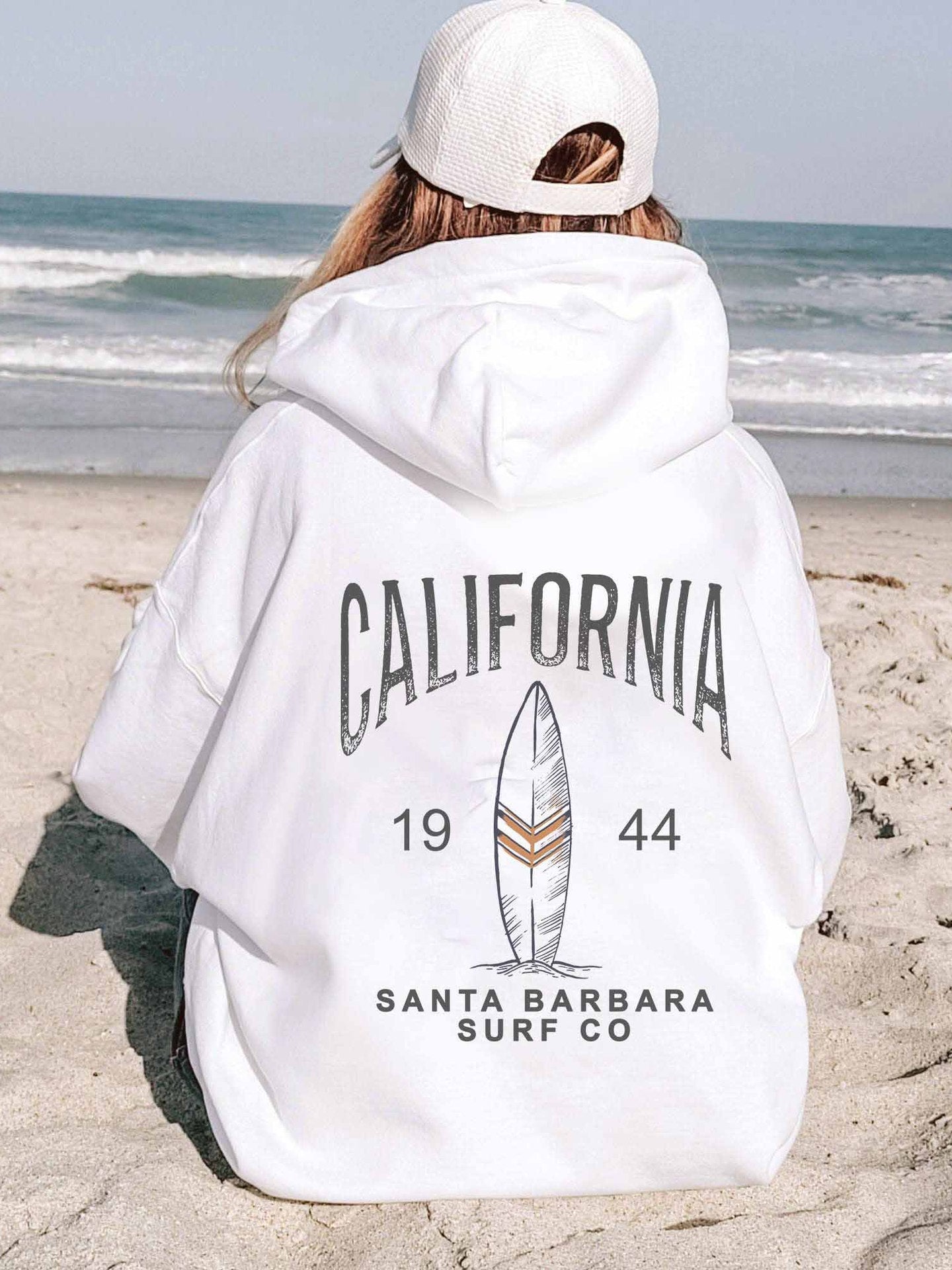 California Printed Long Sleeve Hoodie