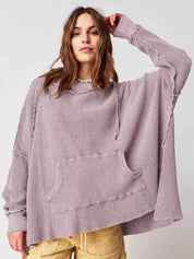 Women's Oversized Long Sleeve Hooded Sweatshirt