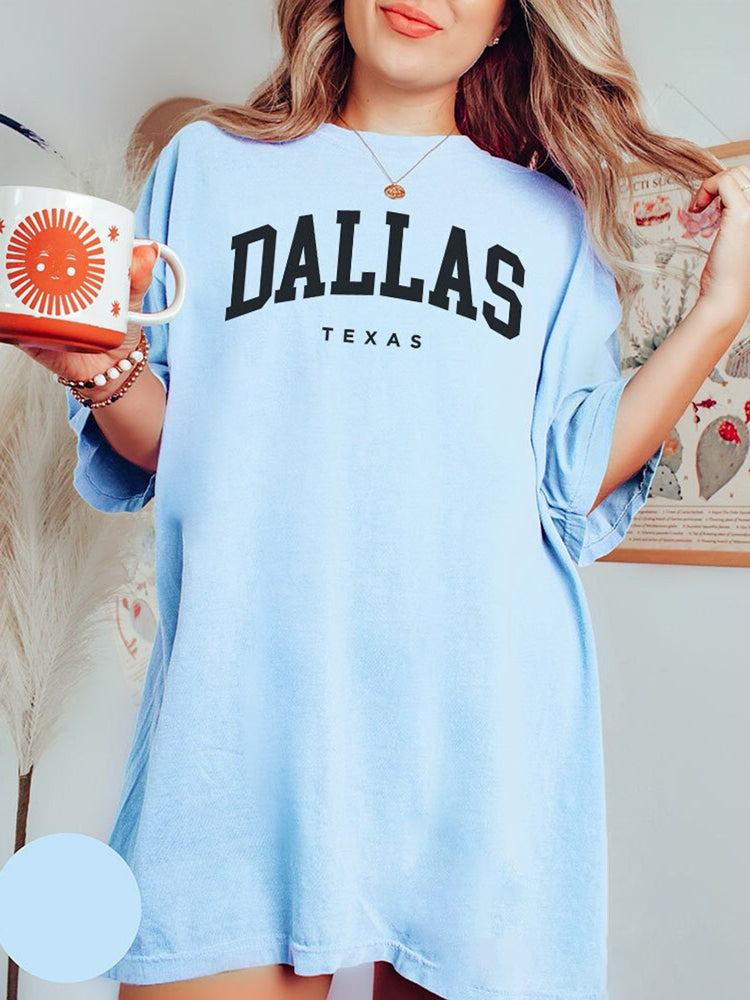 Ladies Dallas Texas O Neck Shirts