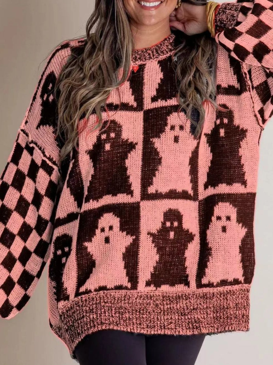 Women's Oversized Ghost Knitted Sweater