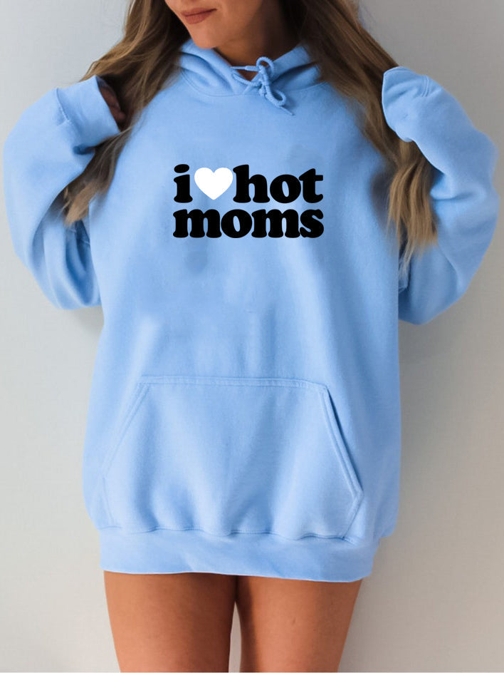 Oversized I Love Hot Moms Hoodies