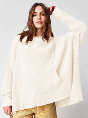 Women's Oversized Long Sleeve Hooded Sweatshirt