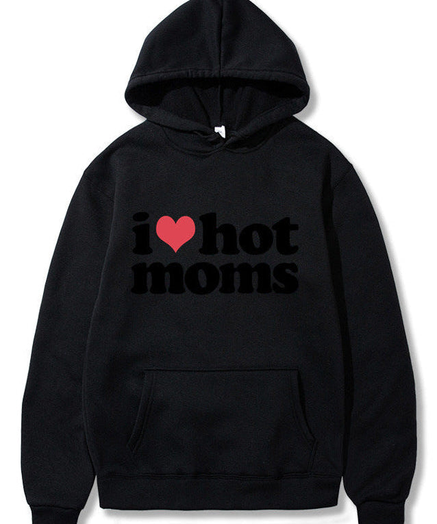 Unisex Cute I Heart Hot Moms Hoodie