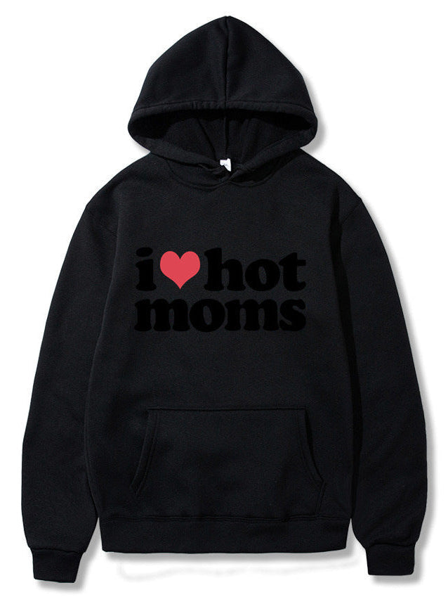 Unisex Cute I Heart Hot Moms Hoodie