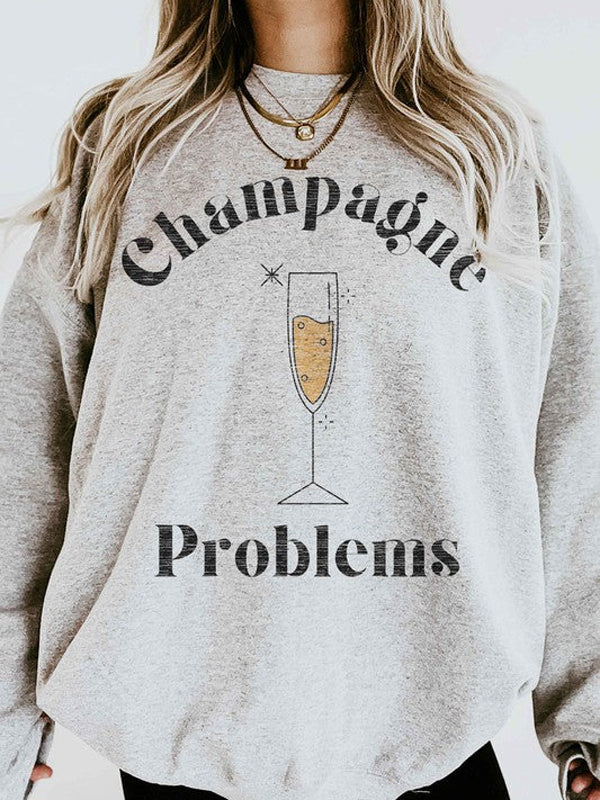 Women's Champagne Problems Crewneck Sweatshirt