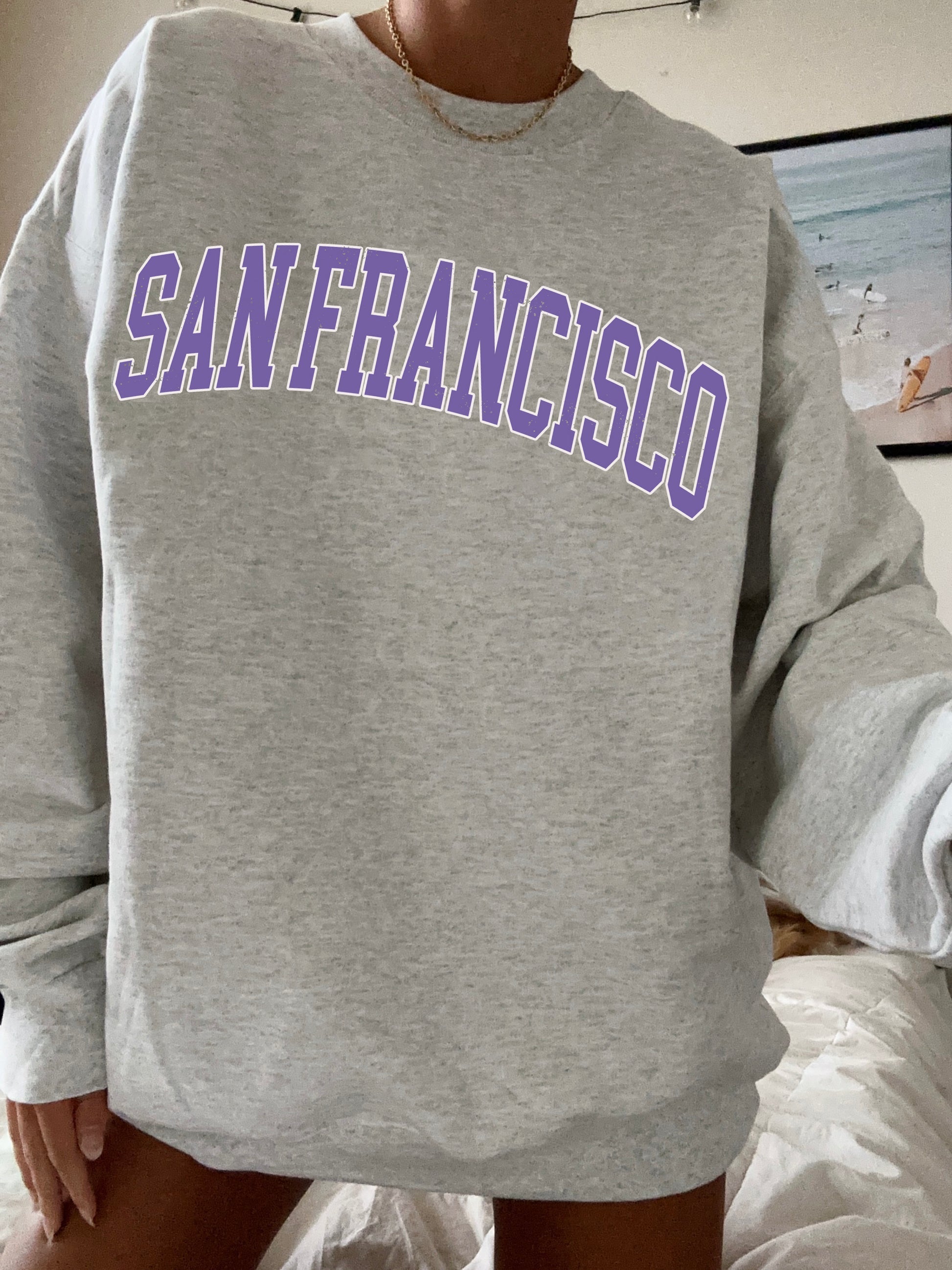 Oversized San Francisco Crew Neck Sweatshirt