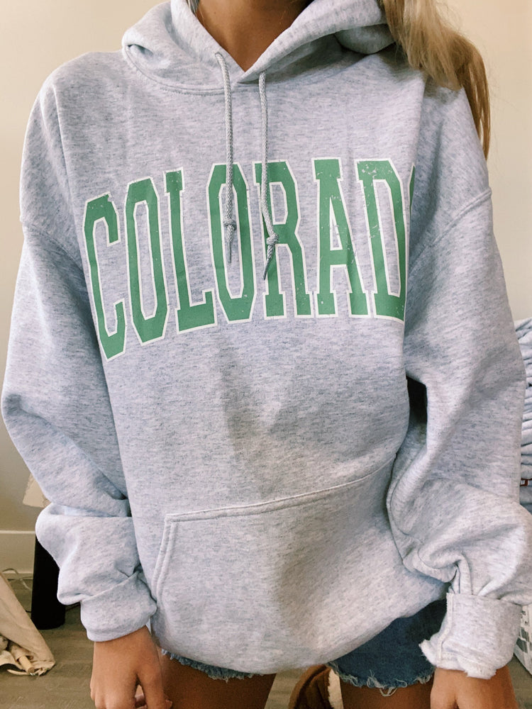 Übergroßer Colorado bedruckter Hoodie