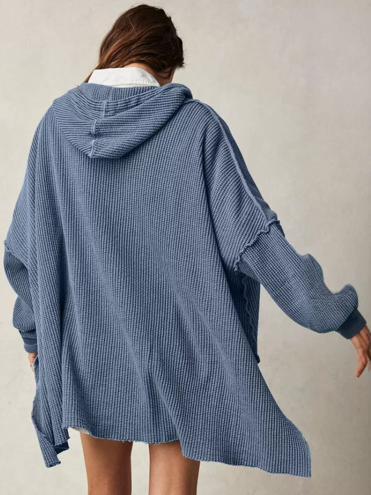 Women's Oversized Long Sleeve Hooded Sweatshirt