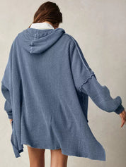 Women's Oversized Long Sleeve Hooded Sweatshirt
