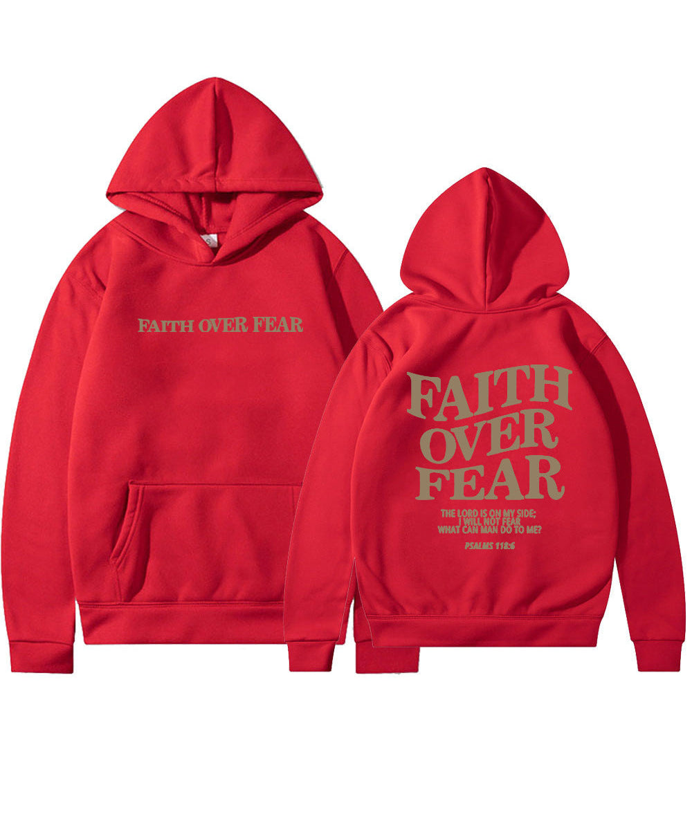 Women's Inspirational Faith Over Fear The Lord In On My Side Hoodie