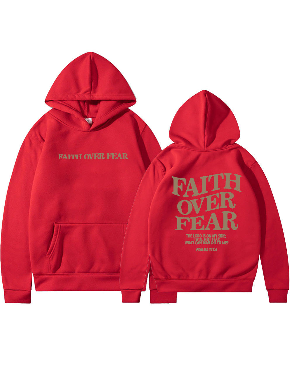 Women's Inspirational Faith Over Fear The Lord In On My Side Hoodie