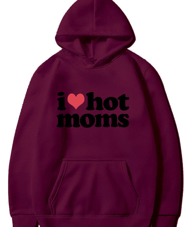 Unisex Cute I Heart Hot Moms Hoodie