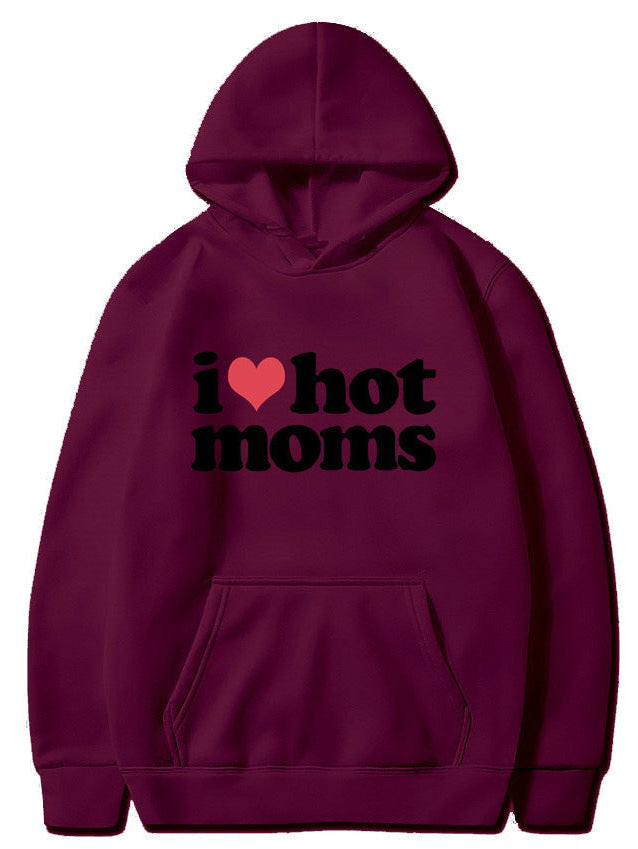 Unisex Cute I Heart Hot Moms Hoodie