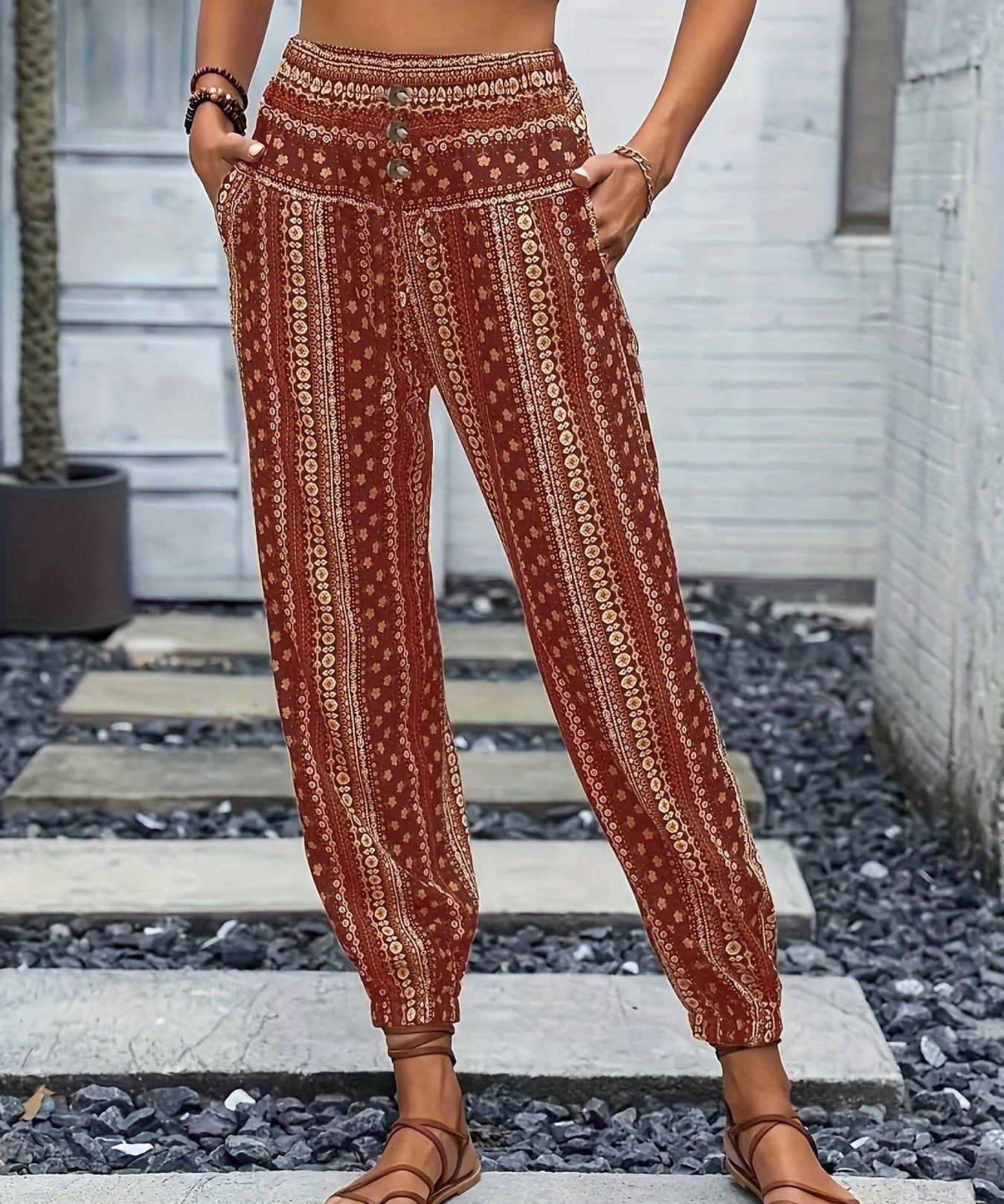 Lola | High-Waisted Printed Pants – Guaranteed Bohemian Vibe