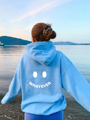 Casual Ladies Whatever Smiley Face Hoodies